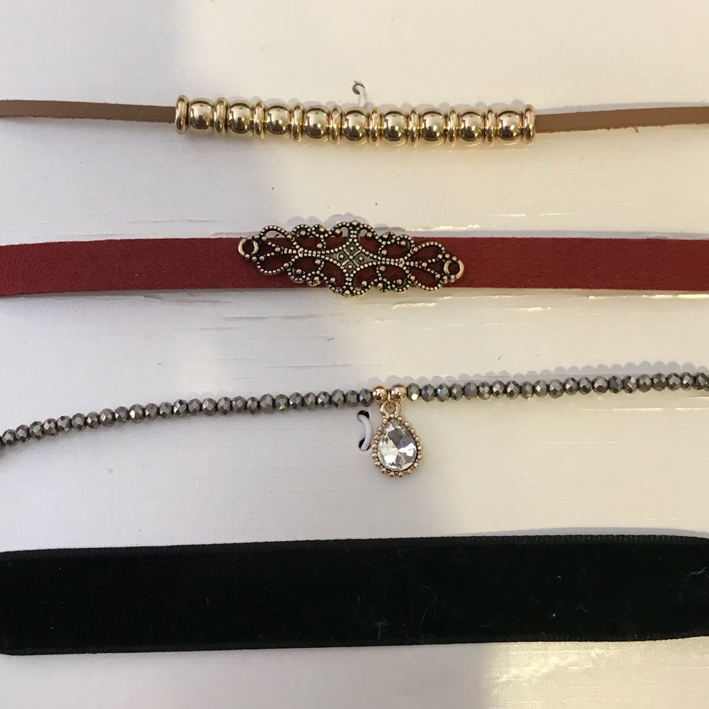Set of FOUR SEXY CHOKERS - BRAND NEW